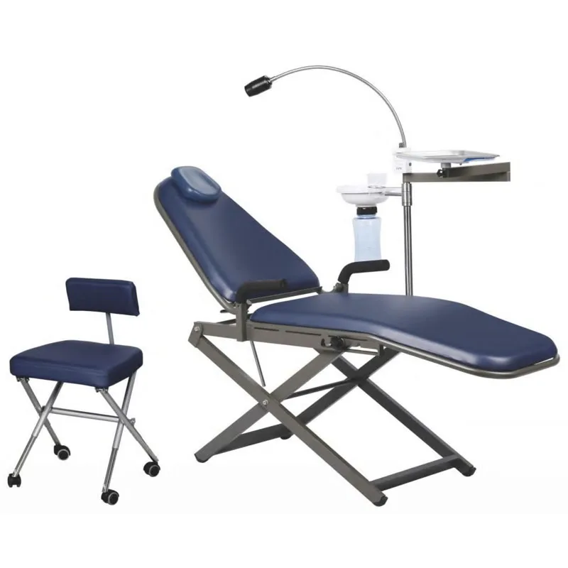 TPC PC2720+2740+2750 Portable Dental Chair Package Including Dentist Stool Patient Chair Fixed Light Tray and Nylon Bag