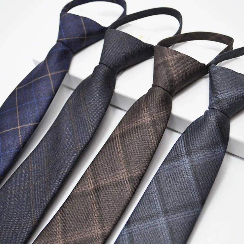 Neue Zipper Männer Krawatten Anzüge Faul Plaid Krawatte Für Hochzeit Überprüfen Krawatte Für Männer Retro Faul Mode Streifen Krawatten Für Frauen Krawatte – Detail 4