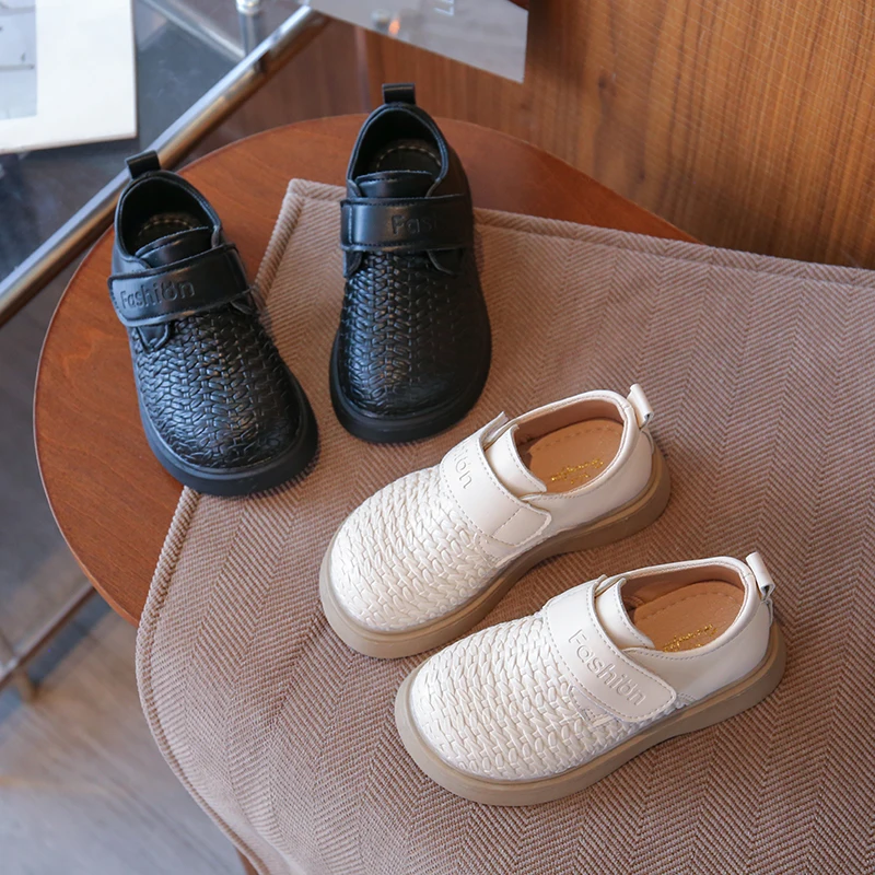 

Kids Leather Shoes for Boys Girls 2025 New Autumn Toddler Dress Shoes Soft Sole Breathable Kids School Mary Jane Flats 4-6years