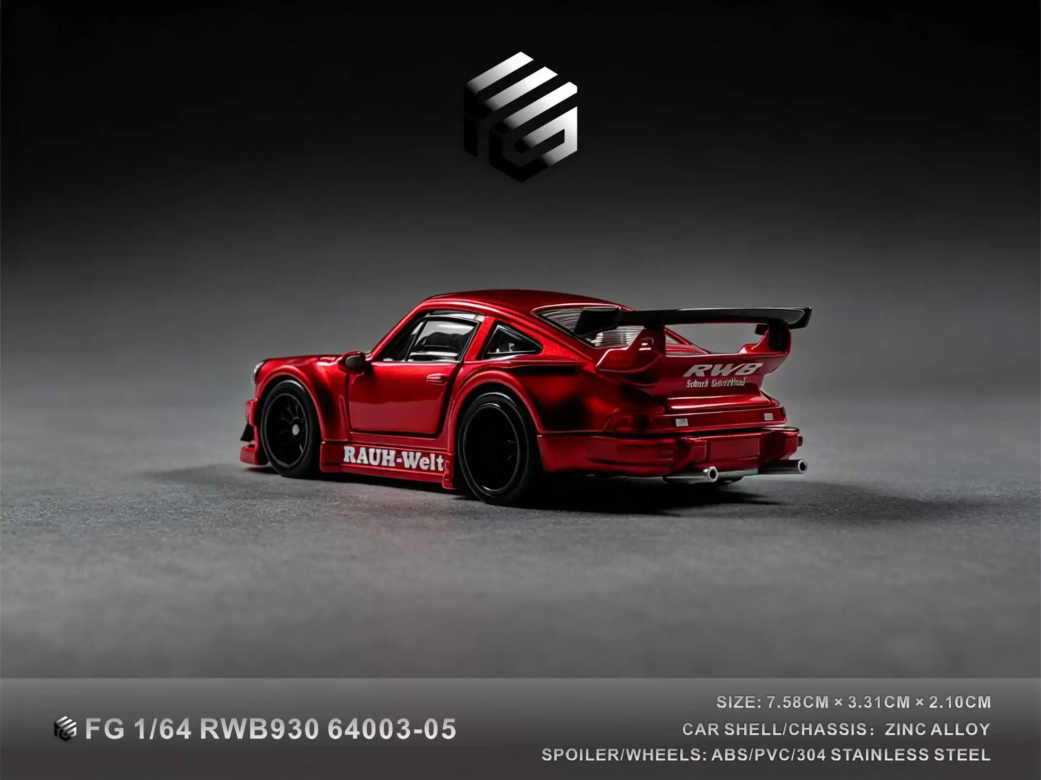 FG 1/64 Adult Collection Alloy Car RWB930 ML720S ML750S (Including Display Box) image 9