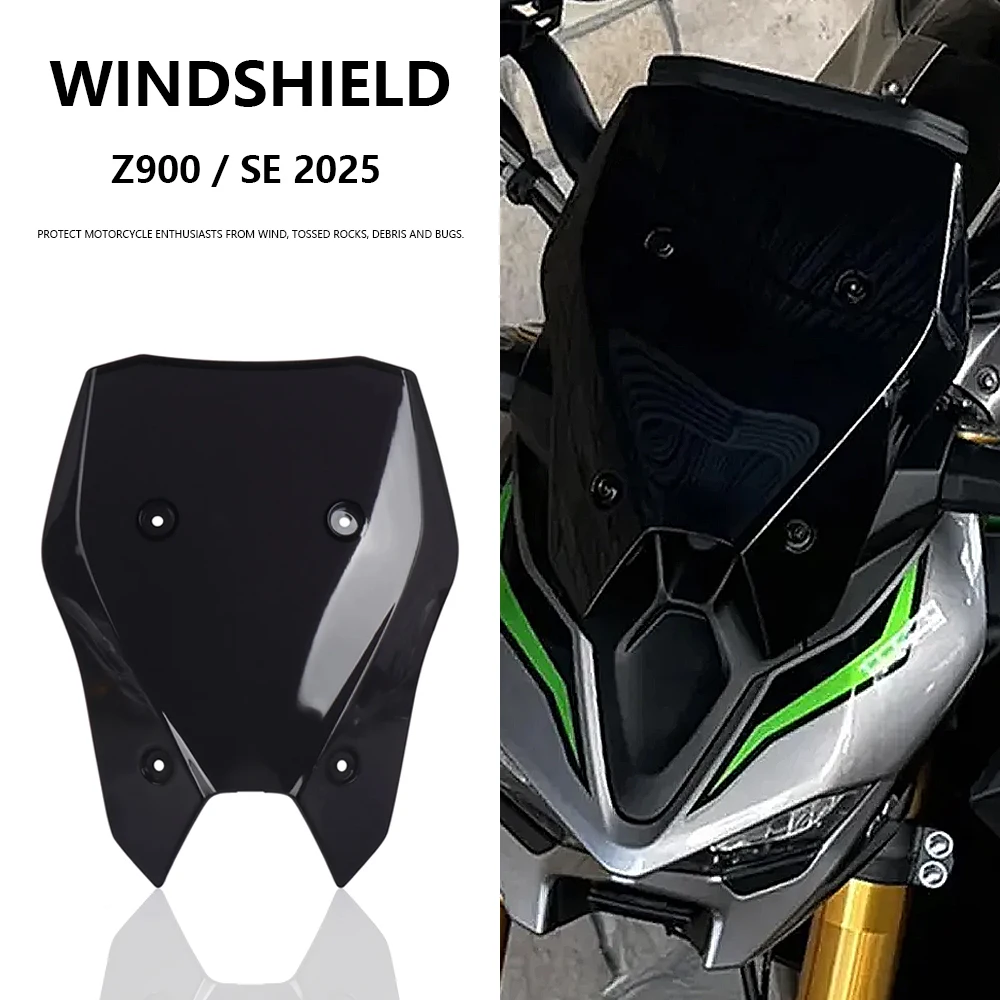 

Large Tall Windscreen Cover For Kawasaki Z900 Z 900 SE Z900SE 2025 Motorcycle Accessories Touring WindShield Deflector Protector