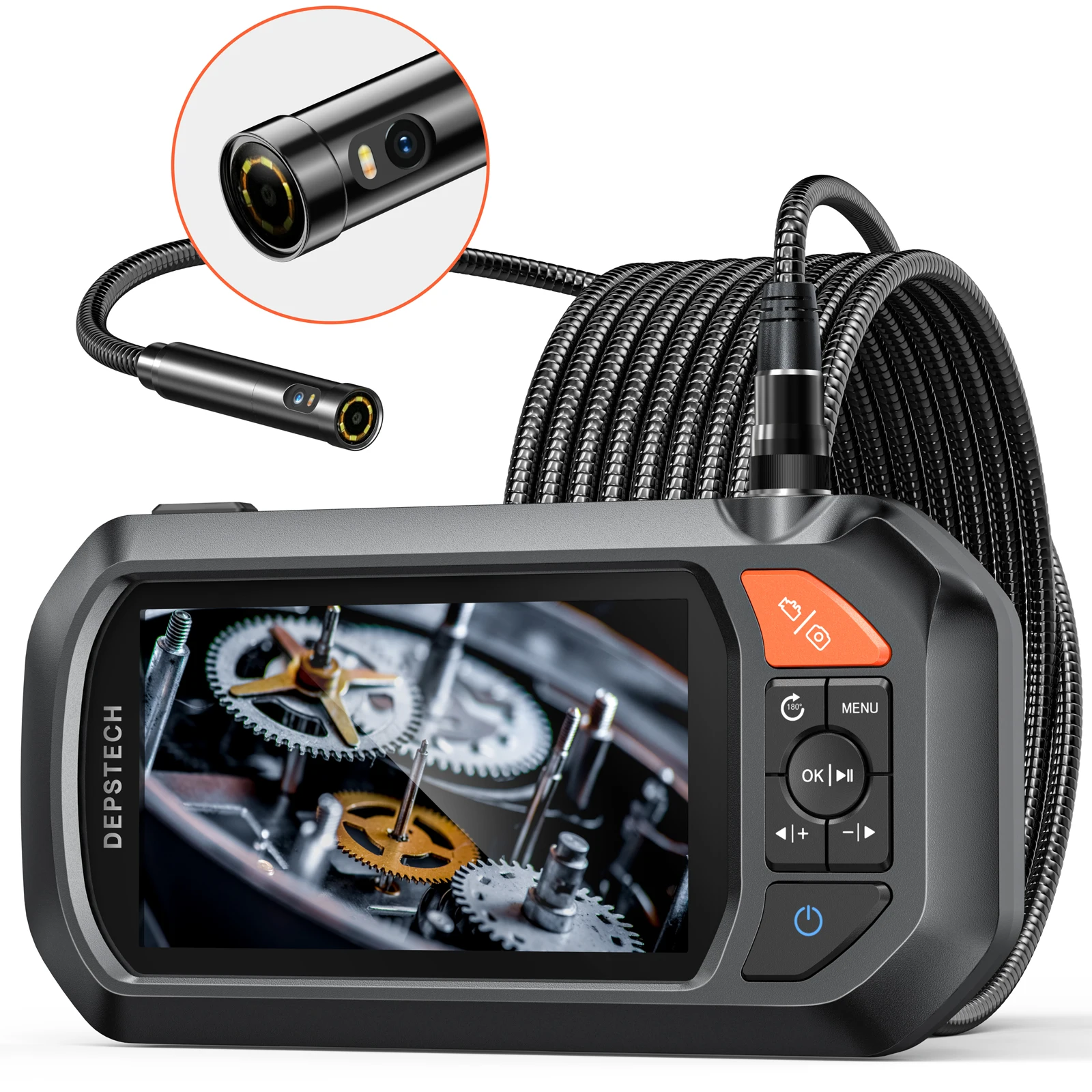 

Depstech DS430 Endoscope Camera 1080P Dual Lens 4.3inch IPS Screen 7 Adustment LED Lights