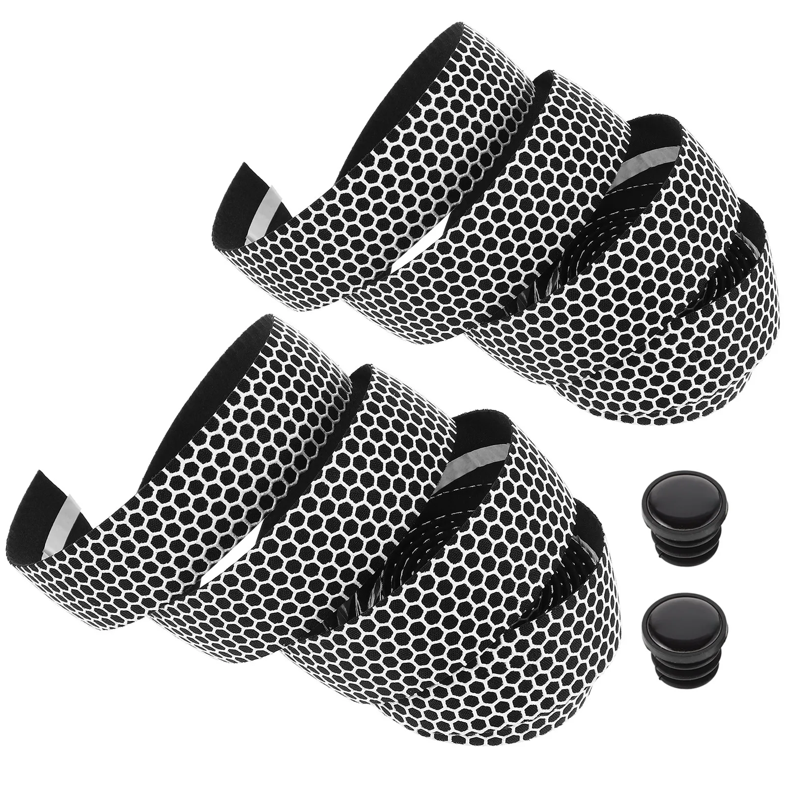 

2 Sets Silicone Bike Handlebar Tapes For Road Electric Bicycle Anti-Slip Sweat-Absorbing Grip Wrap Cycling Accessory Handlebar