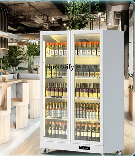 Beer display cabinet Commercial liquor cabinet Convenience store Refrigerator Beverage refrigerated fresh-keeping cabinet