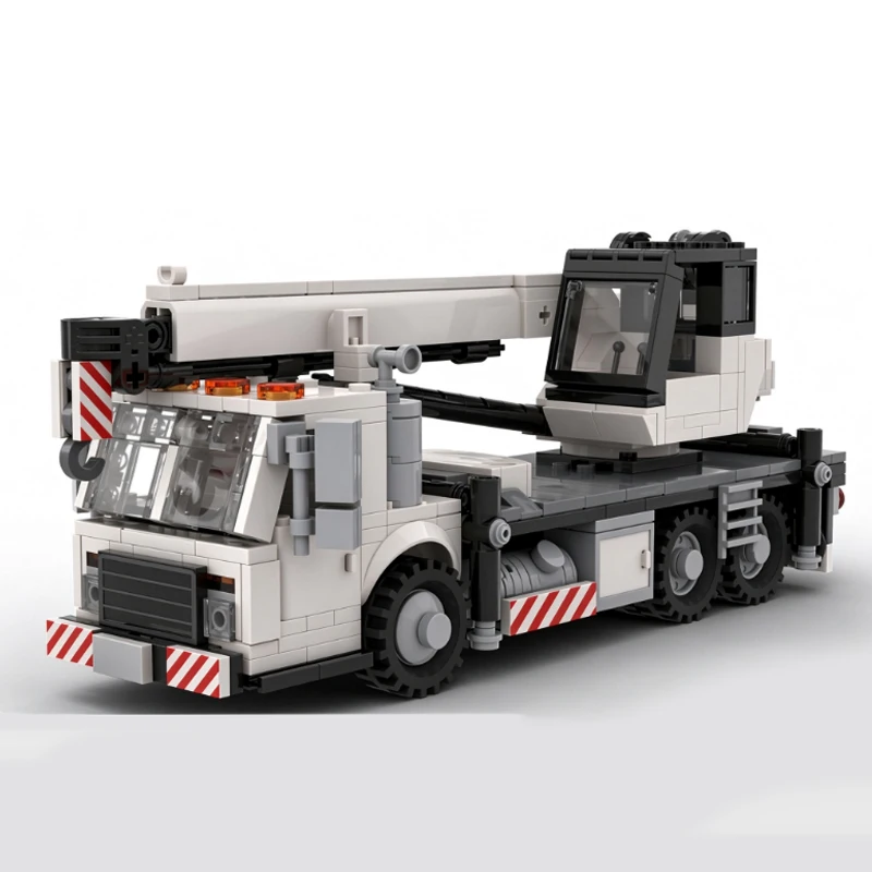 City Car Model MOC Building Bricks LR Series Crane Garbage Truck Modular Technology Holiday Gifts Assemble Toys Suit Display