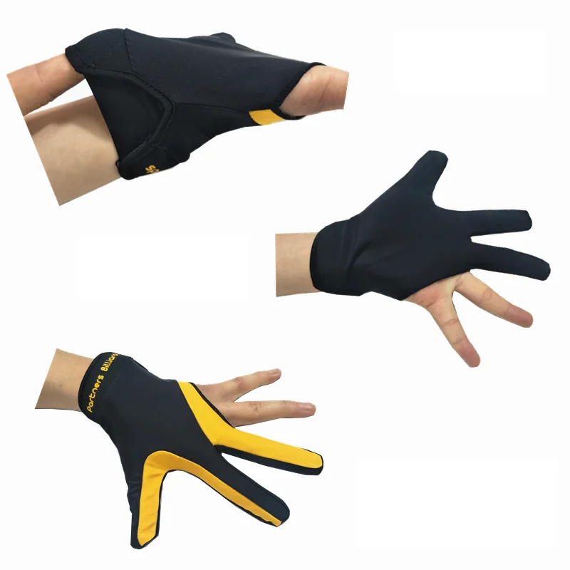 

2025Black Yellow High Quality Snooker Sport Player Billiards Glove Products