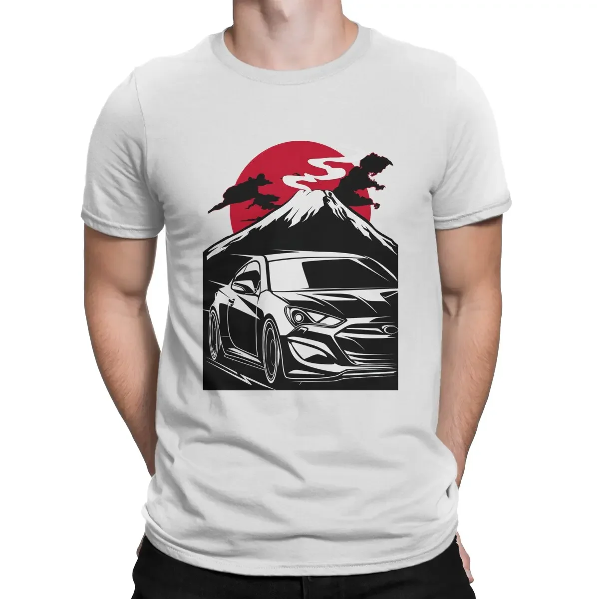 Hyundai Genesis Coupe Poster Men T Shirt N Racing Vintage Tee Shirt Short Sleeve Round Collar T-Shirt 100% Cotton Gift Clothing