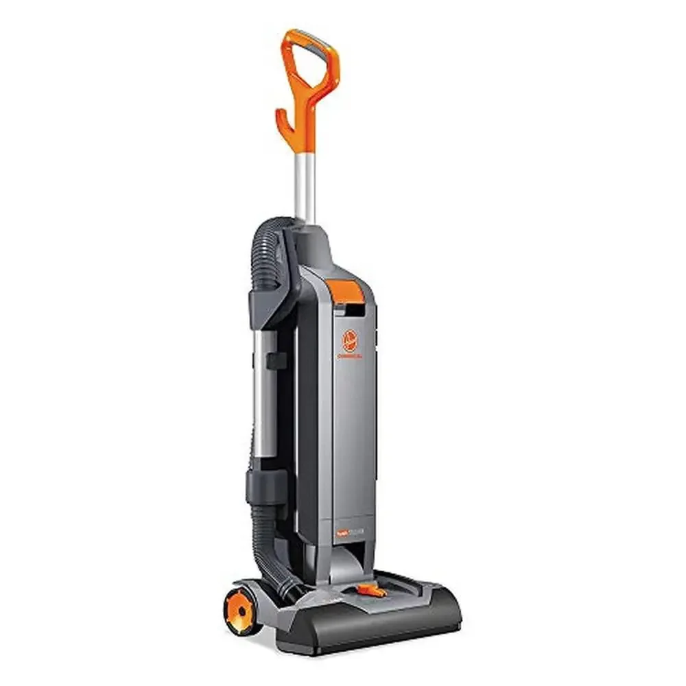 

Professional Upright Vacuum Cleaner 15" Quiet Boost Mode HEPA Filter Sealed Allergen System Gray