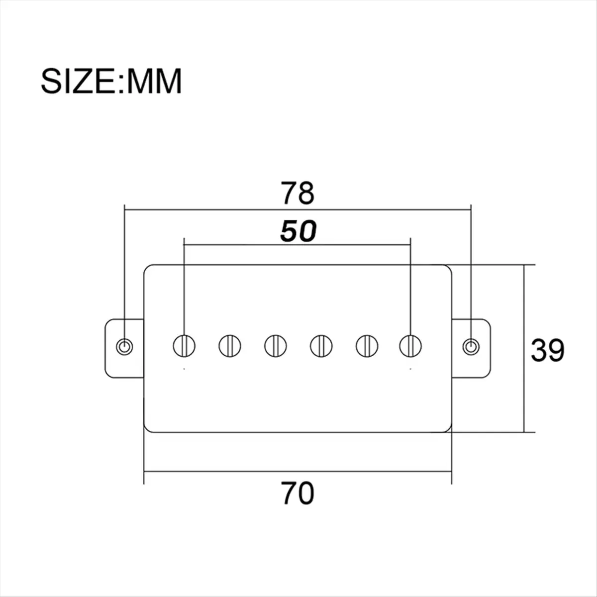 Y415A HOT  P90 Style Electric Guitar Pickups Single Coil Pickup 6 Adjustable Screw Humbucker Sized 50mm