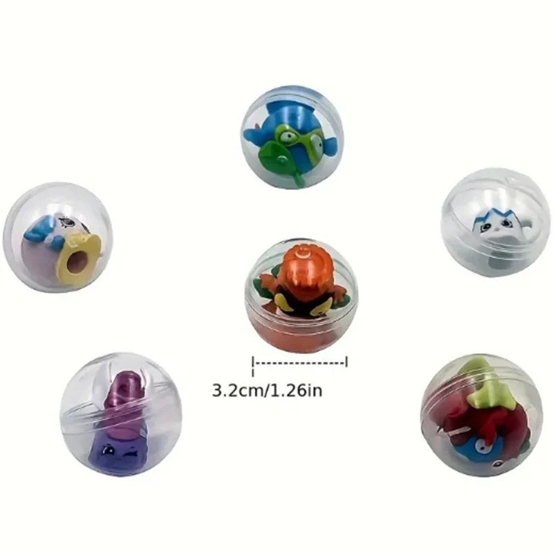 32mm Transparent Twisted Egg for Mini Claw Machine Toys Accessories Cute Animal Plush Dolls Doll Kids Arcade Crane Machine Gift