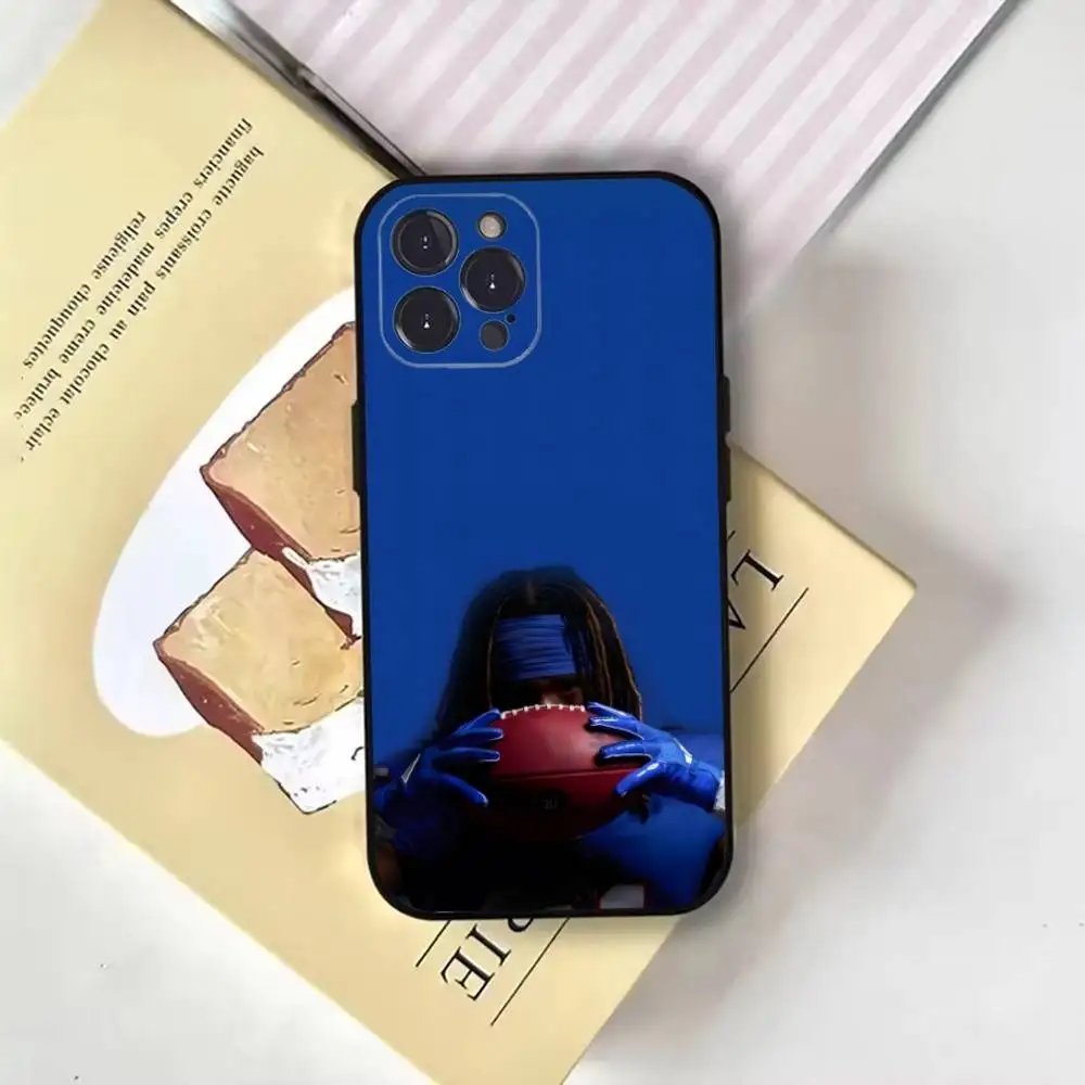 حافظة هاتف Pro Football A-Ashton Jeanty لهاتف iPhone16,15,14,13,12,11 Plus، Pro Max، XS، X، XR، SE، Mini، 8، 7، غطاء أسود ناعم