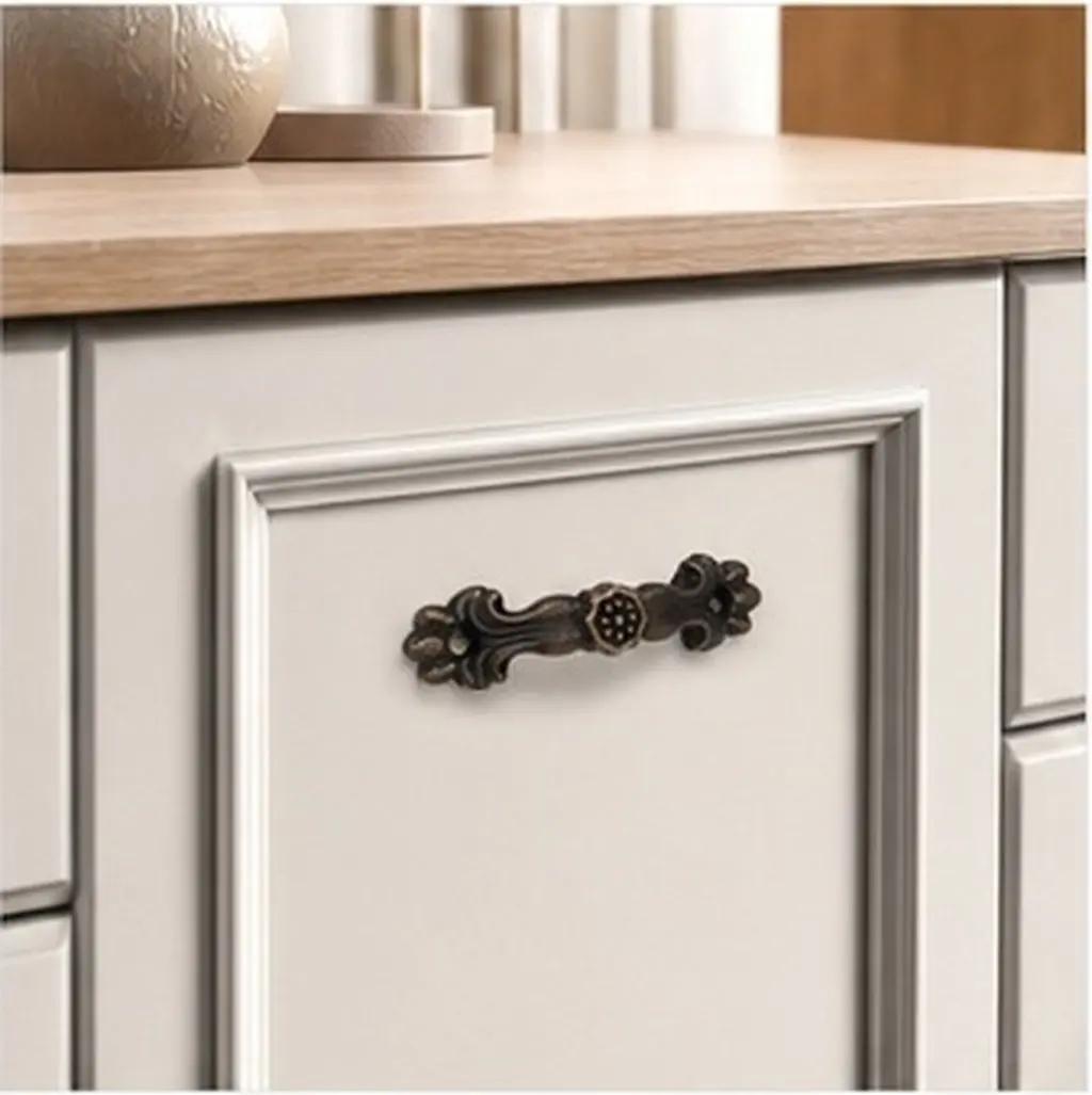24Pcs Premium Zinc Alloy Cabinet Handles Bronze Vintage Drawer Pulls for Dresser Chest Cupboard Bookcase Furniture