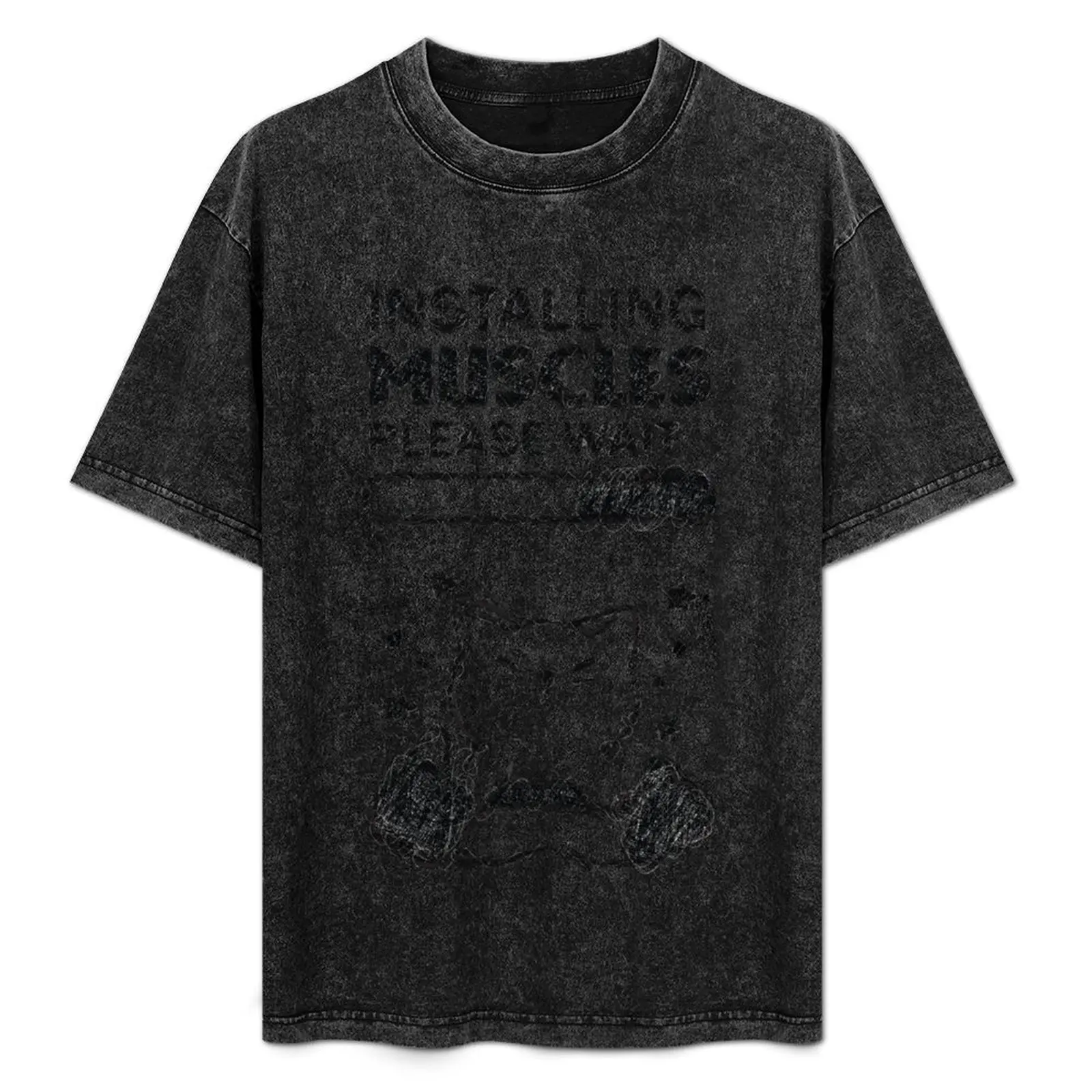 

Installing Muscles Please Wait, Installing Muscles Please Wait Cat, Funny Gym, Workout, Lift Weights. T-Shirt