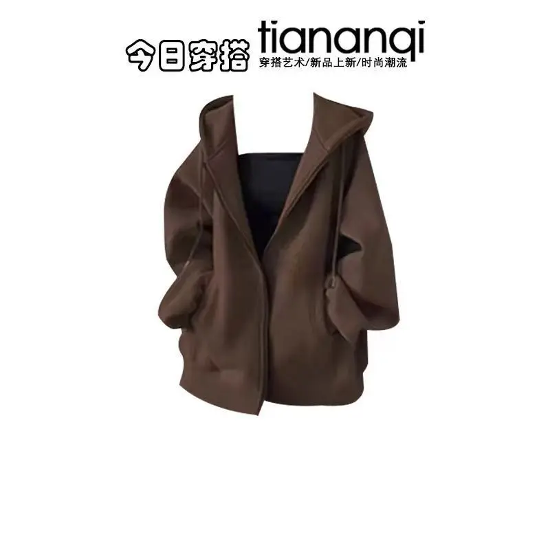 Conjunto de ropa deportiva para mujer, abrigo superior coreano Meilad + pantalones casuales de moda, conjunto de 3 piezas, primavera y otoño