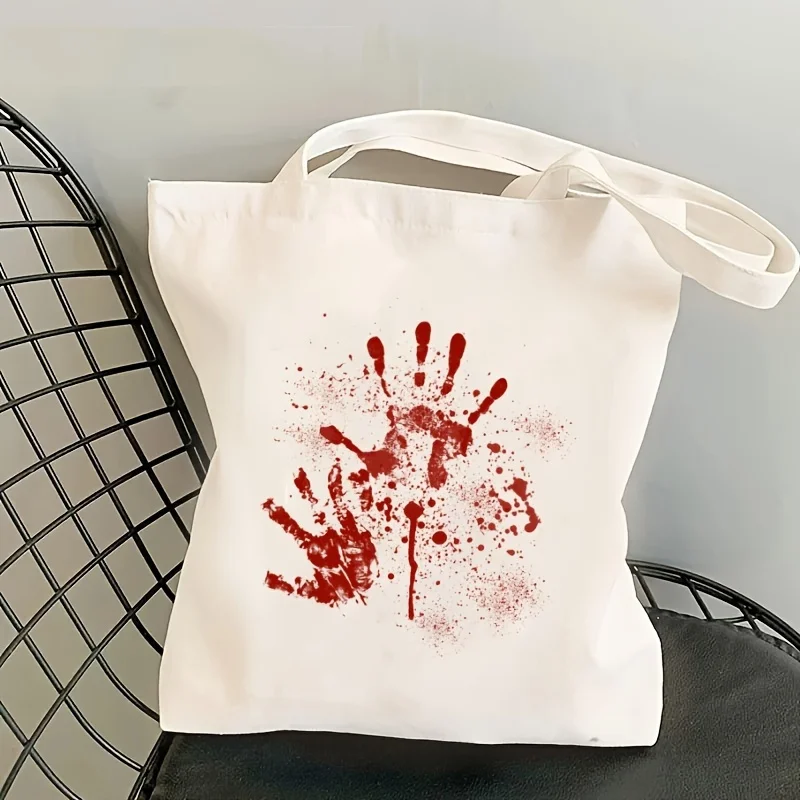 

1PCS Creative Halloween Blood Hand Canvas Bag Halloween Gift Bag Halloween Party Decoration Supplies Festival event supplies