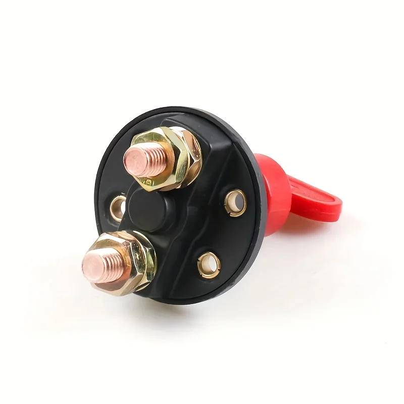 300A High-Current Copper Disconnect Isolator - Car Battery Switch with Easy Installation 12V-24V Removable Key for Enhance