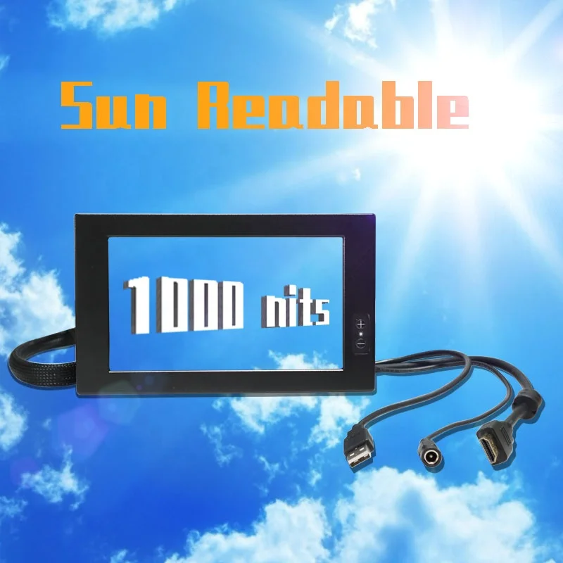 7 Inch Full IP65 LCD Display Waterproof Touch Screen Monitor sunlight readable