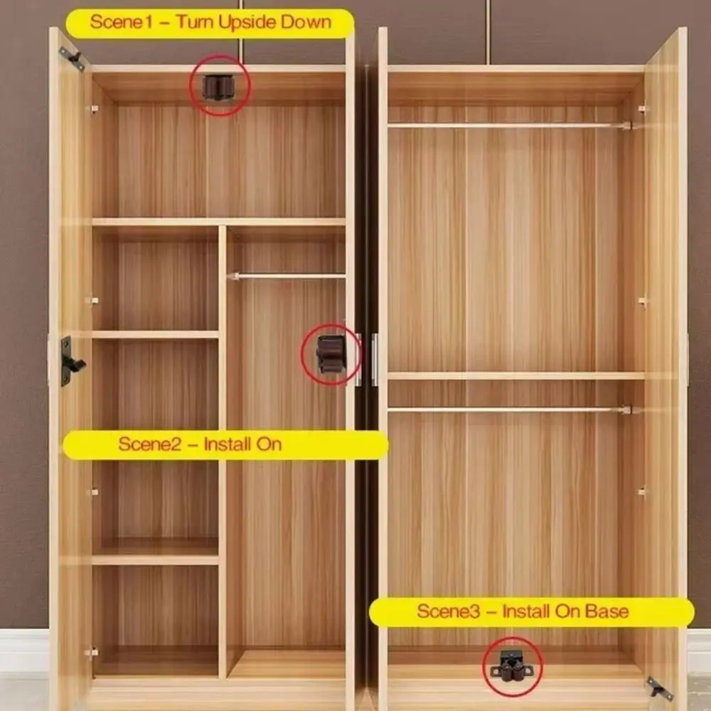 20pcs Easy To Install The Cabinet Door Hit The Beads Sturdy Modern Cabinet Door Fixator Durable Wear-resistant