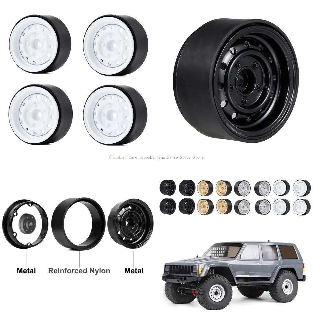 

Wheel Rims for SCX10 Rims Toy 1/10 Remote Control Crawler Car Accessories