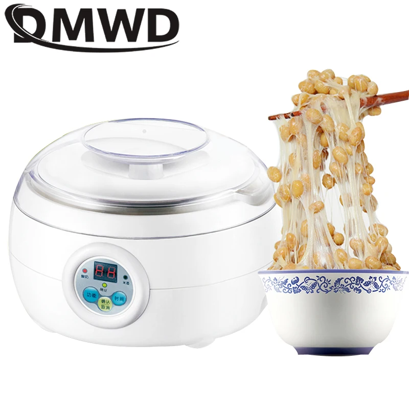 

DMWD 1.5L Automatic Electric Yogurt Maker Stainless Steel Liner Natto Winemaker Yoghurt Buttermilk Sour milk Machine Natto Maker