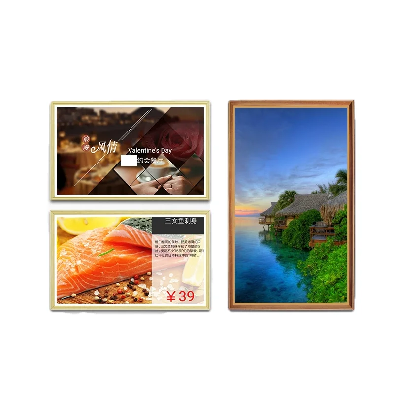65 Inch Large Non-Touch Frame 1080P Digital Signage-Wide Viewing Angle 3-Year Warranty for Shopping Malls Art Galleries