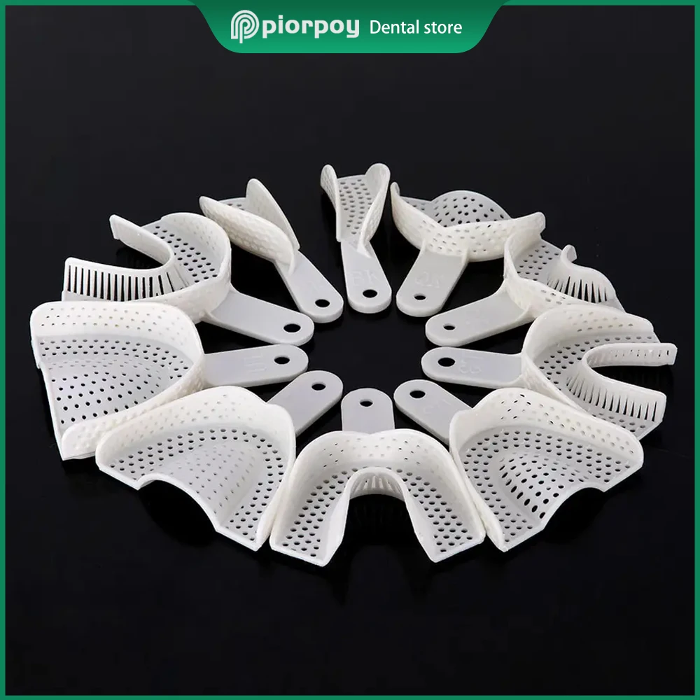 

PIORPOY Dental Disposable Plastic Impression Trays Upper And Lower L/M/S/Anterior/Quadrant Size Dentistry Dentist Accessories