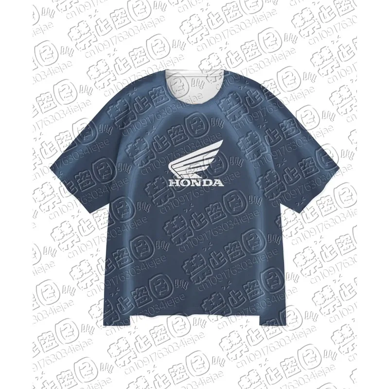 

2025 New Men Honda HRC Racing Tshirt Quick-Drying Locomotive Style White Casual Short-Sleeve Men Women Motorcycle Top Clothing