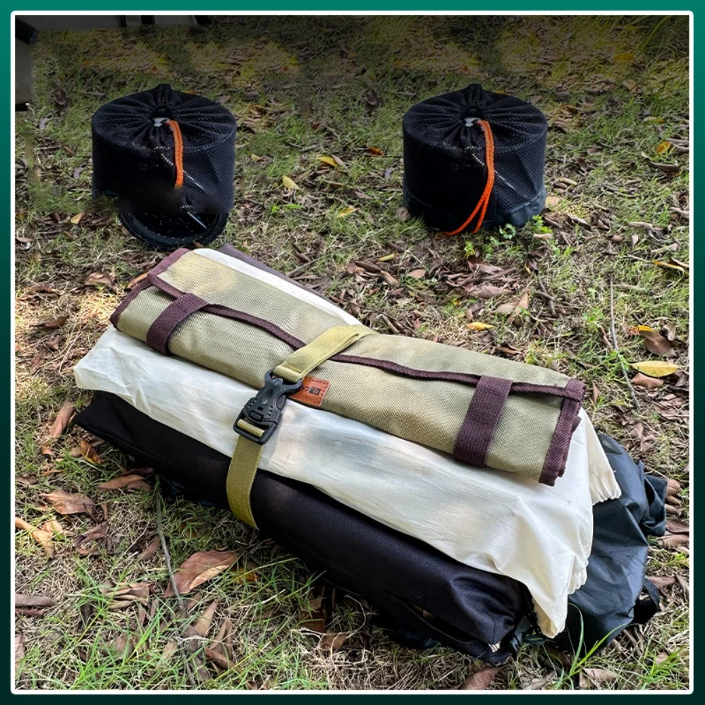 1pc Heavy-Duty Outdoor Camping Luggage Straps - Adjustable Double Safety Buckle Luggage Packing Belt Bundling Rope