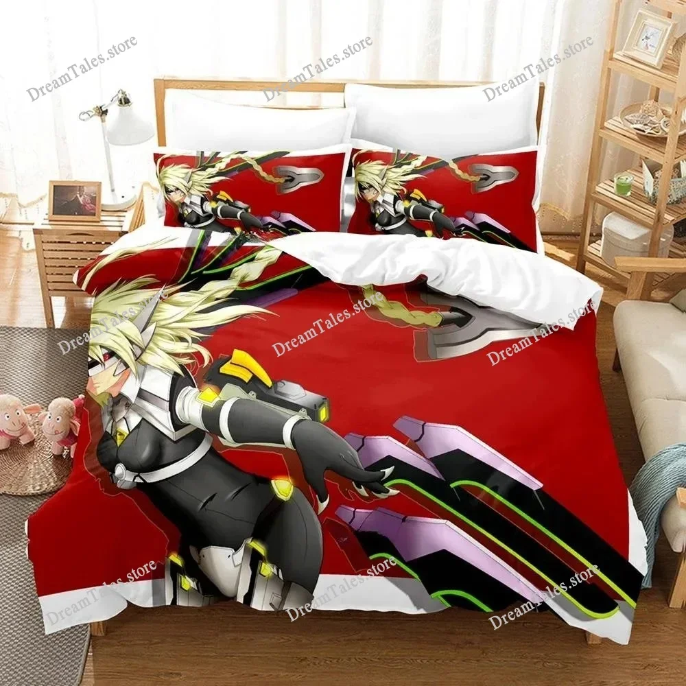 

New Fashion 3D Printed Anime Game Blazblue Bedding Set Cartoons Set Adult Kid Bedroom Duvet Cover Sets Home Textiles Luxury Gift