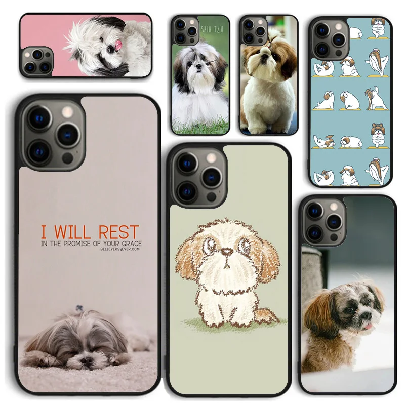 Cartoon Shih Tzu Hund Celular Mobile Smartphone Fällen Für iPhone 17 Air 16 15 14 12 13 11 Pro MAX Plus SE 2020 Coque Fundas