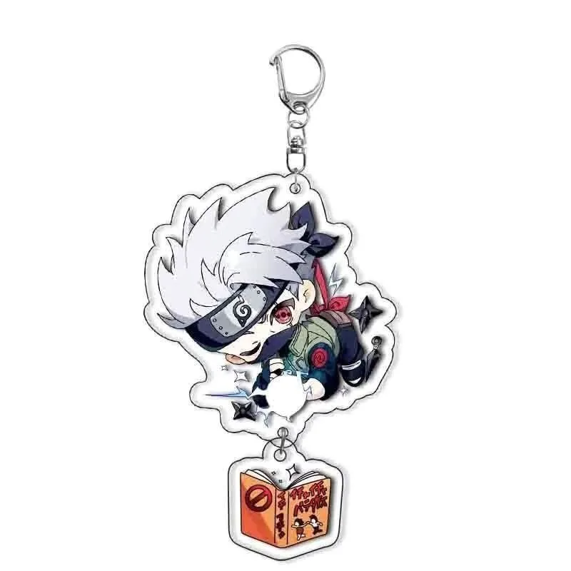 اليابانية أنيمي ناروتو كاكاشي ساسوكي Kawaii الكرتون منقوشة سلسلة مفاتيح مصنوعة من الأكريليك أنيمي الأجهزة الطرفية هدية صغيرة