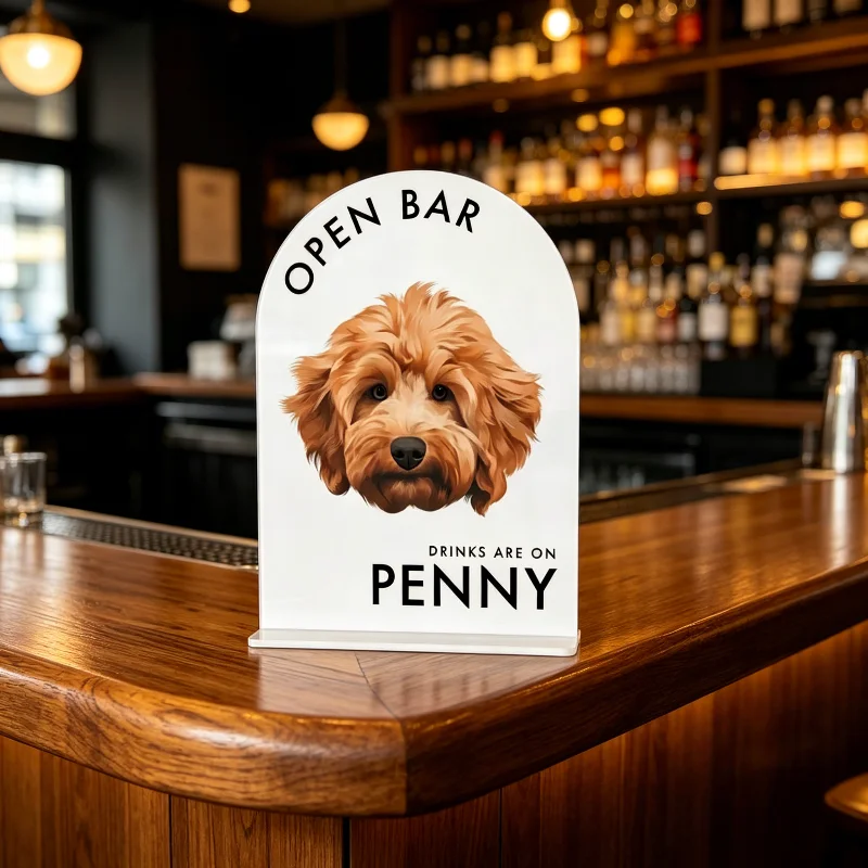 freestanding-arch-acrylic-open-bar-sign-personalized-custom-dog-pet-portrait-name-tabletop-plaque-wedding-home-bar-party-decor
