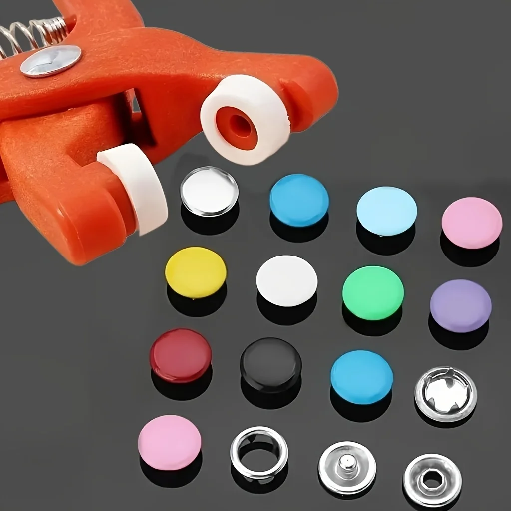 

Набор кнопок-защелок с ручными пресс-клещами, 50 шт. металлических кнопок для шитья и рукоделия, для одежды, головных уборов