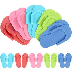 36 Pairs Disposable Slippers Foam Slippers Disposable Spa Slippers Flip Flop Slippers For Pedicure Spa Salon (Random Color)