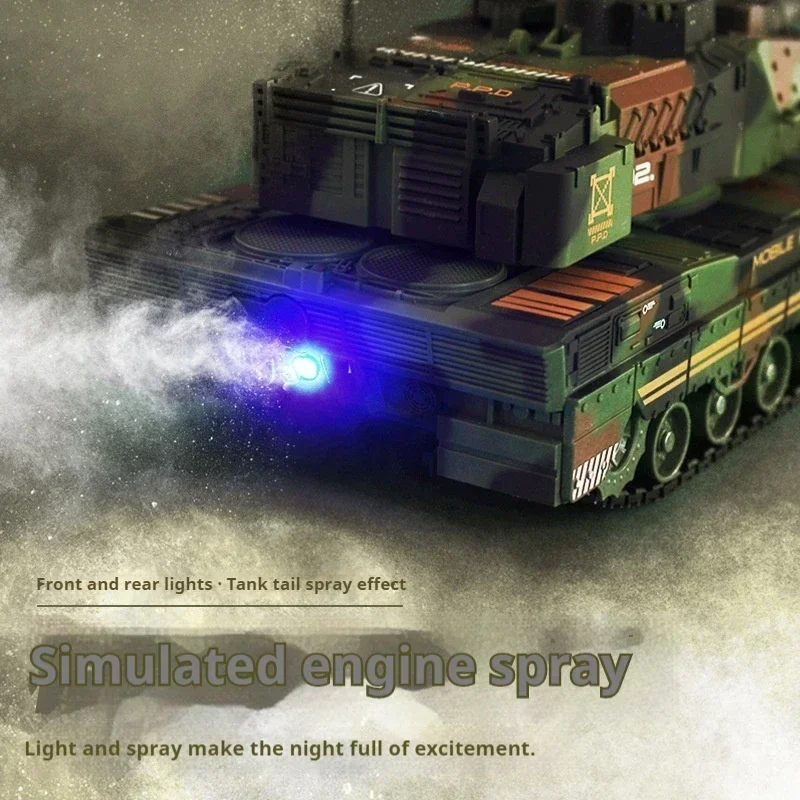 new 1/16 rc tank robot chassis,2.4G remote control car tank model,fierce battle water bomb&cool sound tail spray,kids toys gifts