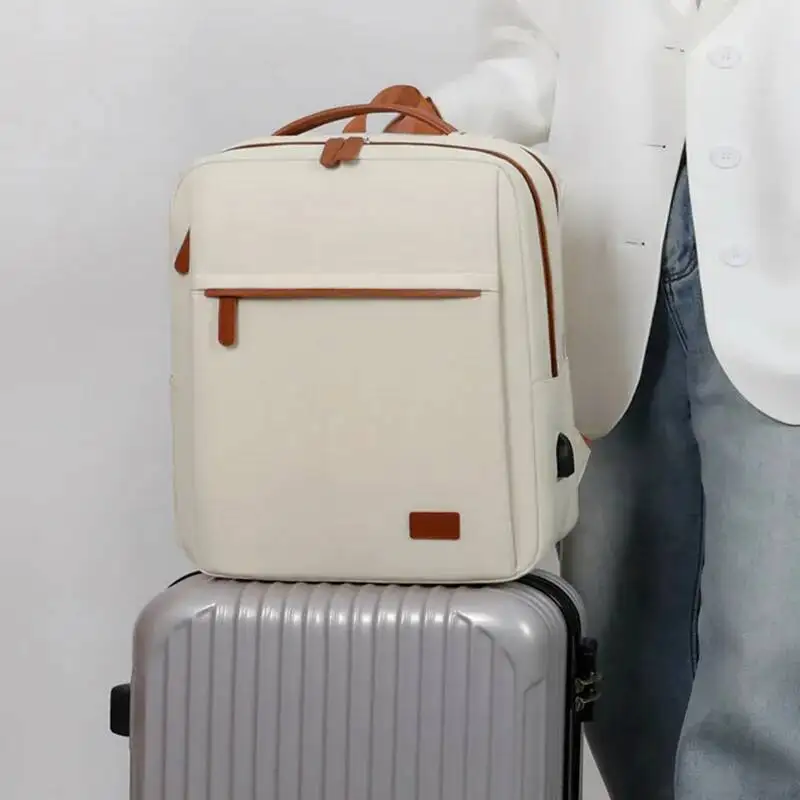 حقيبة ظهر بسيطة وخفيفة الوزن مع مقبض عربة للسفر التجاري، حقيبة كمبيوتر محمول فاخرة للتنقل #1