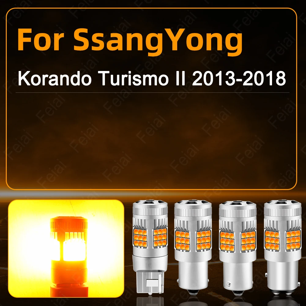 Car Turn Signal LED Light For SsangYong Korando Turismo LED Indicator Light Bulb Amber Yellow 2013 2014 2015 2016 2017 2018