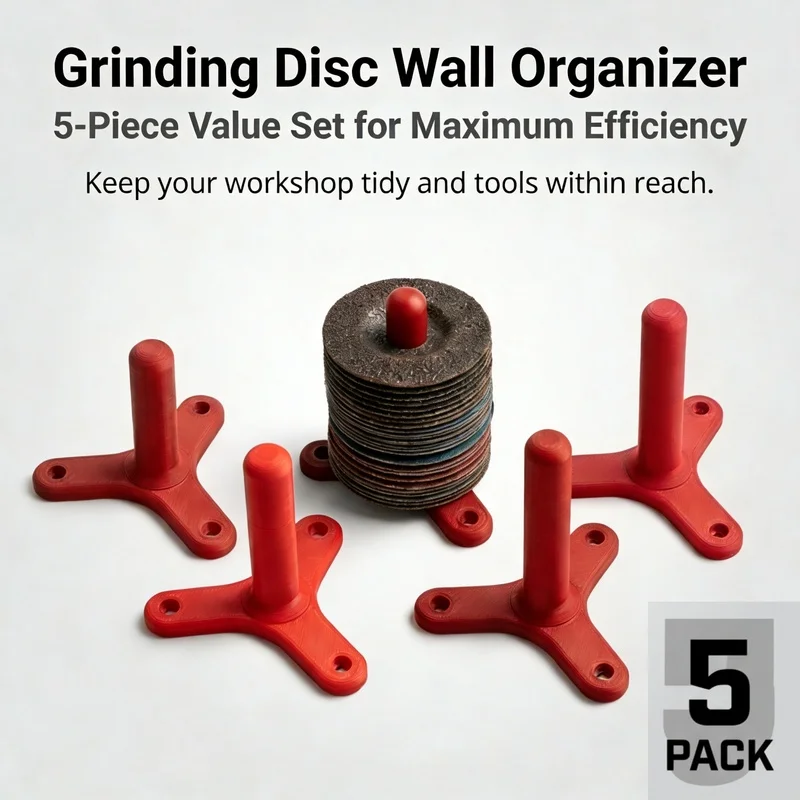1Pcs Wall Mount Grinder Holder for 125mm Angle Grinder, Durable Plastic Tool Rack, Easy Install for Garage Workshop Storage view 6
