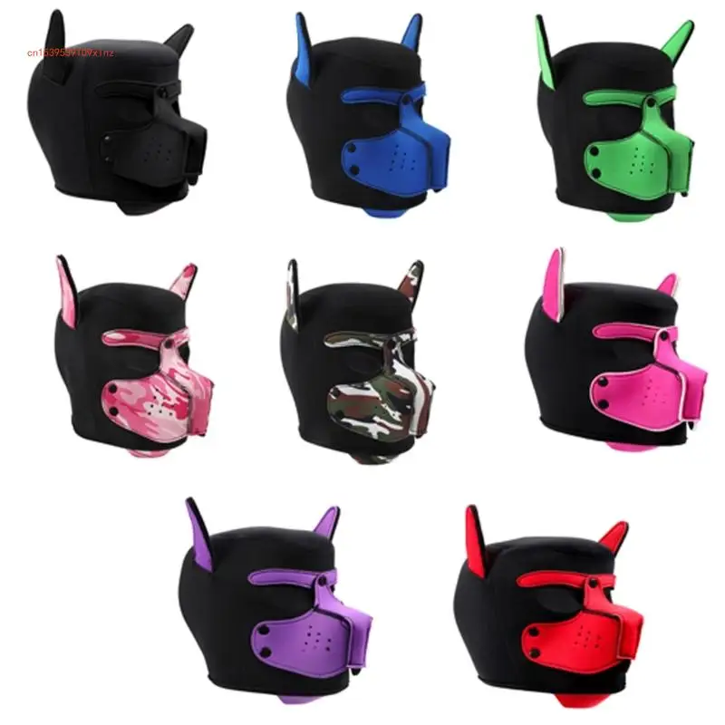 

Halloween Dog Headgear Dog Head Covers Full Head Dog Mask for Men Women Halloween Dress up Masquerade Cosplay Party