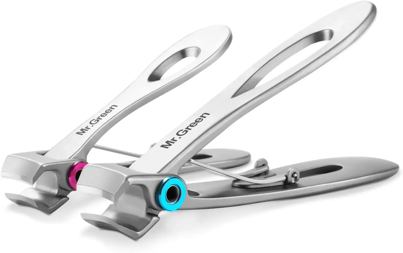 

Ultra Wide Jaw Toenail Clippers for Thick Nails, Heavy Duty Stainless Steel, Easy Grip, Seniors Friendly, Travel Case Included