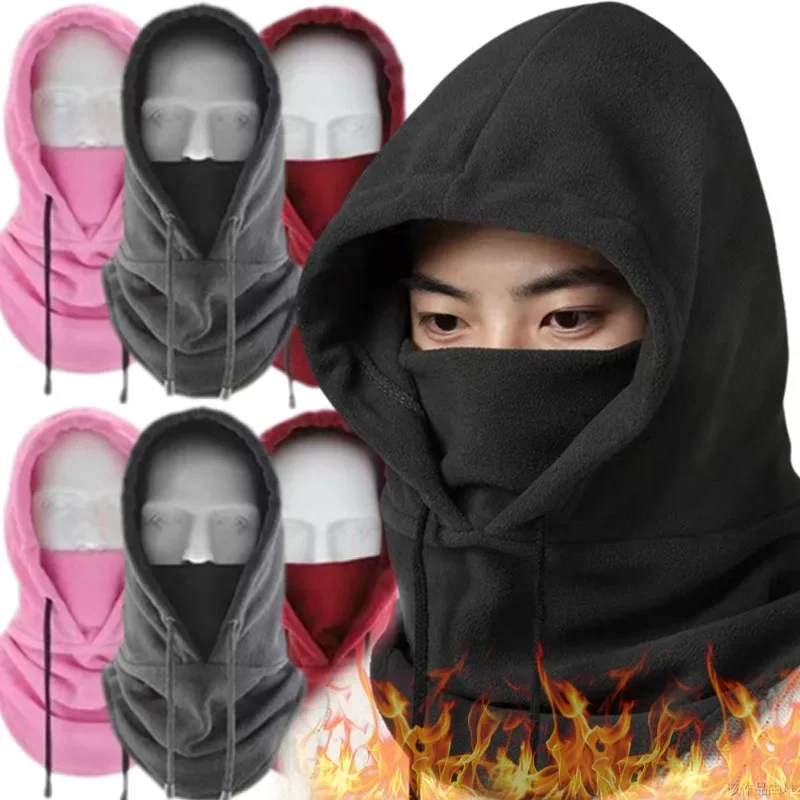 1/2pcs Inverno Termico Scaldacollo Outdoor In Pile Passamontagna Sciarpa Sci Maschera Snood Cappuccio Cappello Antivento Tenere Al Caldo ciclismo Cap