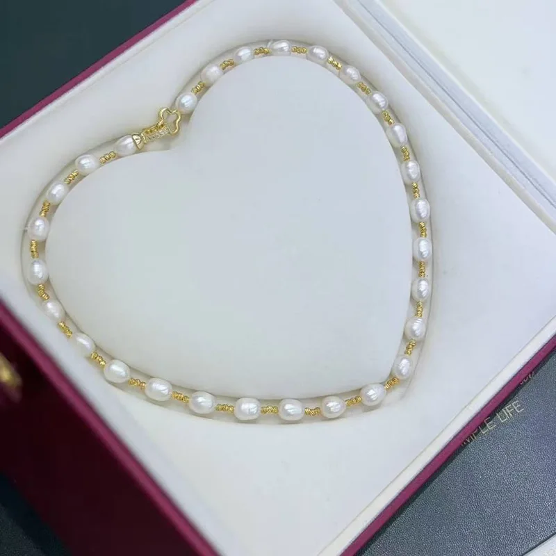 

Ожерелье в стиле барокко с пресноводным жемчугом для женщин, элегантное модное универсальное нишевое дизайнерское высококачественное индивидуальное ювелирное изделие