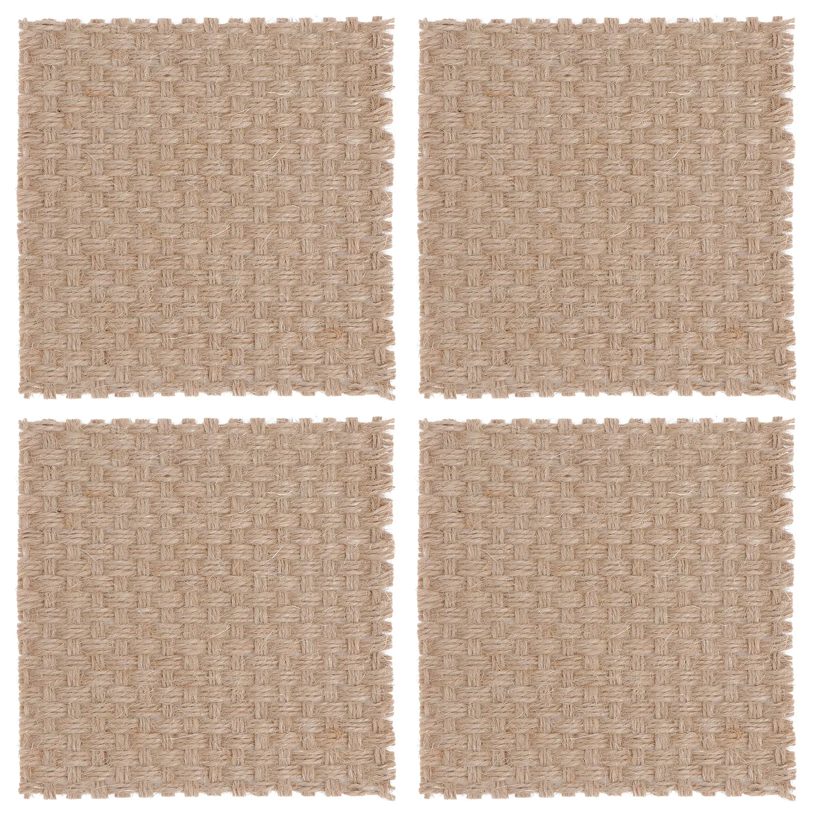 6Pcs Retro Linen Place Mats Set High-Quality Textured Table Coasters for Dining Table Protection Home Cafe Decoration Photo Prop