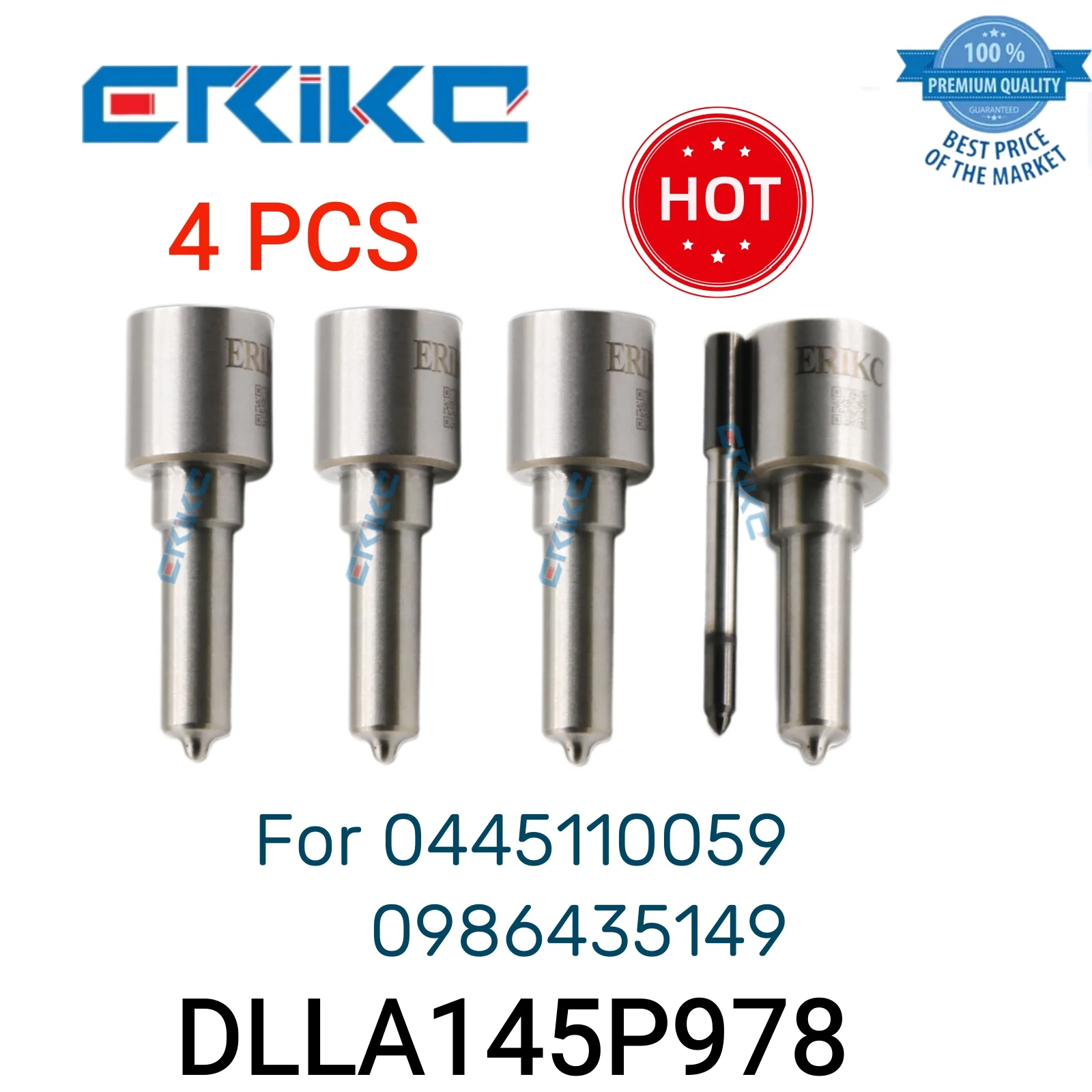 

4 PCS DLLA145P978 Injector Common Nozzle 0 433 171 641 DLLA 145 P 978 Nozzle Engine DLLA 145P978 for 0445110059 0986435149