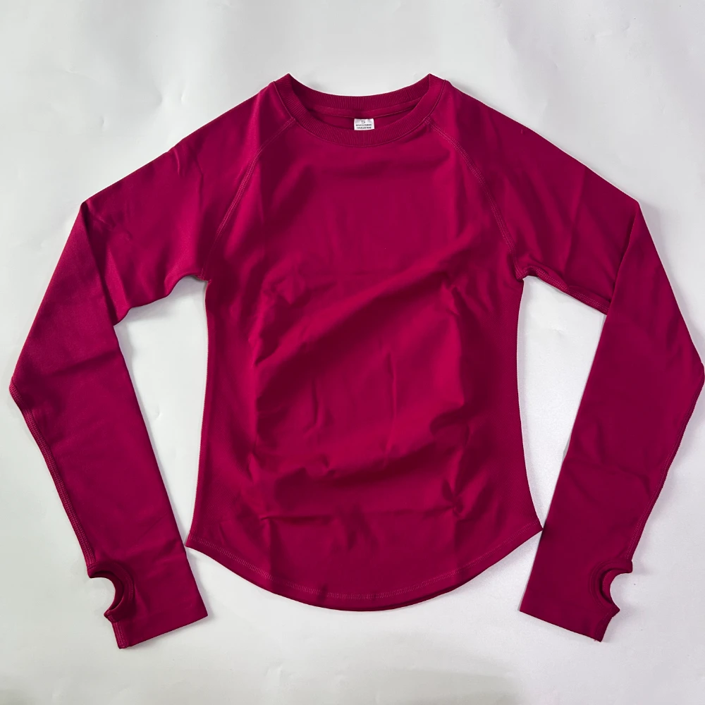 Pericic Longline Defy Langarm-Top für Damen, Gym-Crop-Top mit Daumenlöchern, Yoga-Top, Trainingskleidung, Lauf-Sportshirts – Detail 13