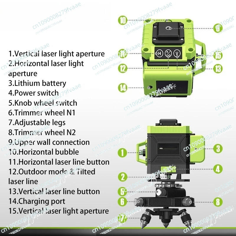 4D16 линия 3D12 зеленый лазерный проектор с горизонтальной линией