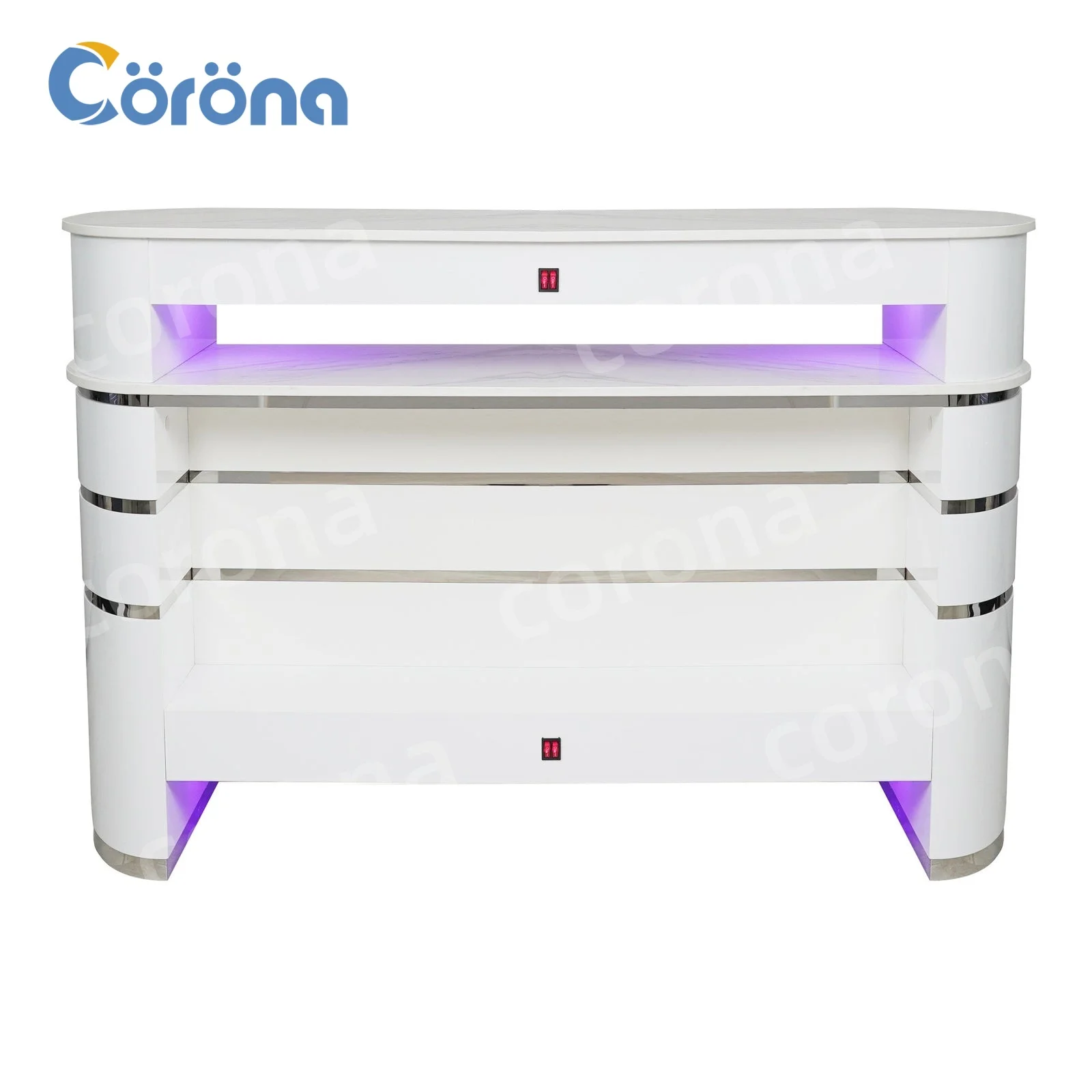 

Nail Salon Manicure Table Manicure Pedicure Nail Drying Table Station with Ventilation System