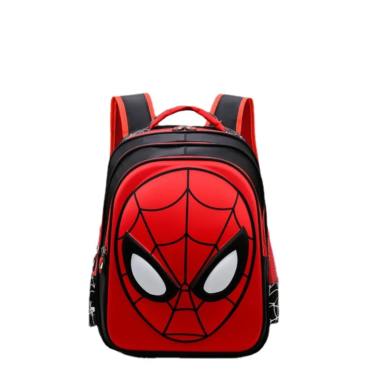 MINISO tas punggung karakter kartun Avengers, tas ransel pelindung tulang belakang bayi, tas sekolah dasar karakter kartun Avengers, tas punggung anak laki-laki dan taman kanak-kanak