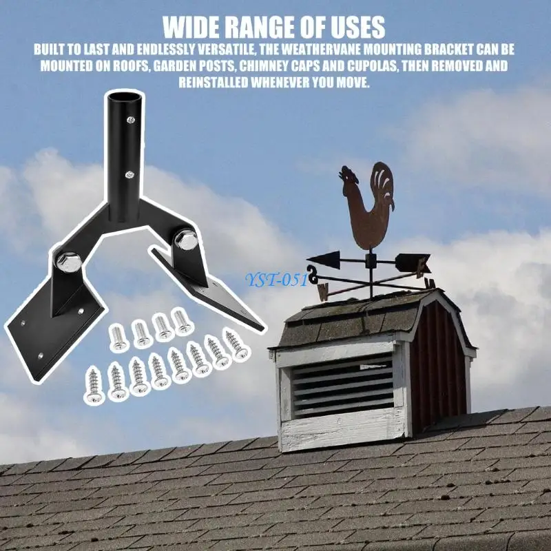E15A Rotating Weather Vanes Holder Strong Metal Construction for Long Service Use
