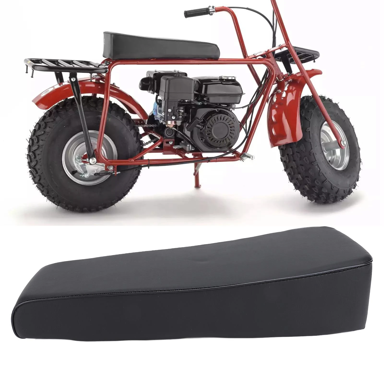 19 Inches Mini Bike Seat PU Leather Shock Absorption Foam Seat Pad for Ct200u 196cc Ct200 200cc Motor 6.5HP Mini Bike Saddle view 3